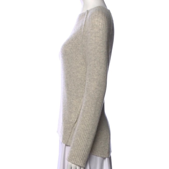 Nili Lotan light grey lightweight cashmere ribbed sweater - Small - Picture 4 of 5